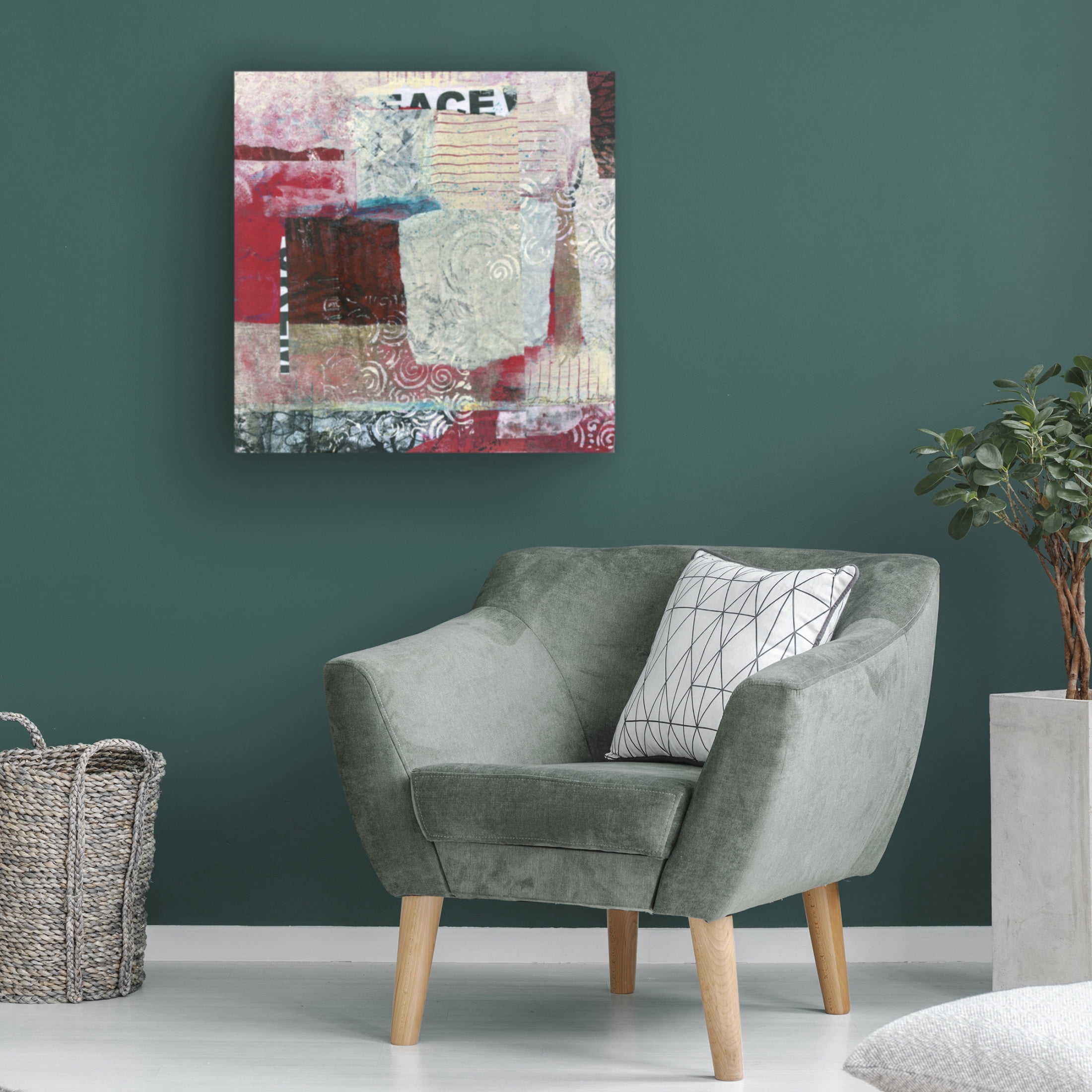 Canvas Wall Art - Fiona Stokes Gilbert 'Peace 2' Wall Art for Living Room, Bedroom, or Office Décor by Trademark Fine Art - 35 x 35 Inches