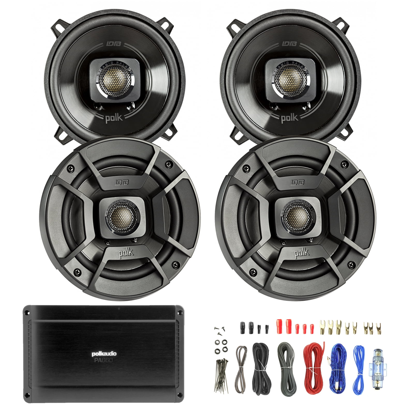4X Polk Audio DB522 5.25Inch 300Watt 2Way Speakers, Polk Audio PA660