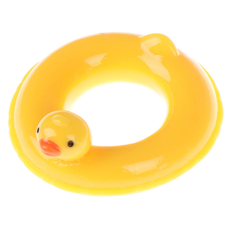 1:6 1:12 Dollhouse miniature yellow duck life swim ring for doll dollhouse  LuTs 