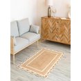 thumbnail image 3 of Shree Exports Hand Woven Farmhouse Jute Area Scalloped Rug (White, 2x3 Feet), 3 of 7