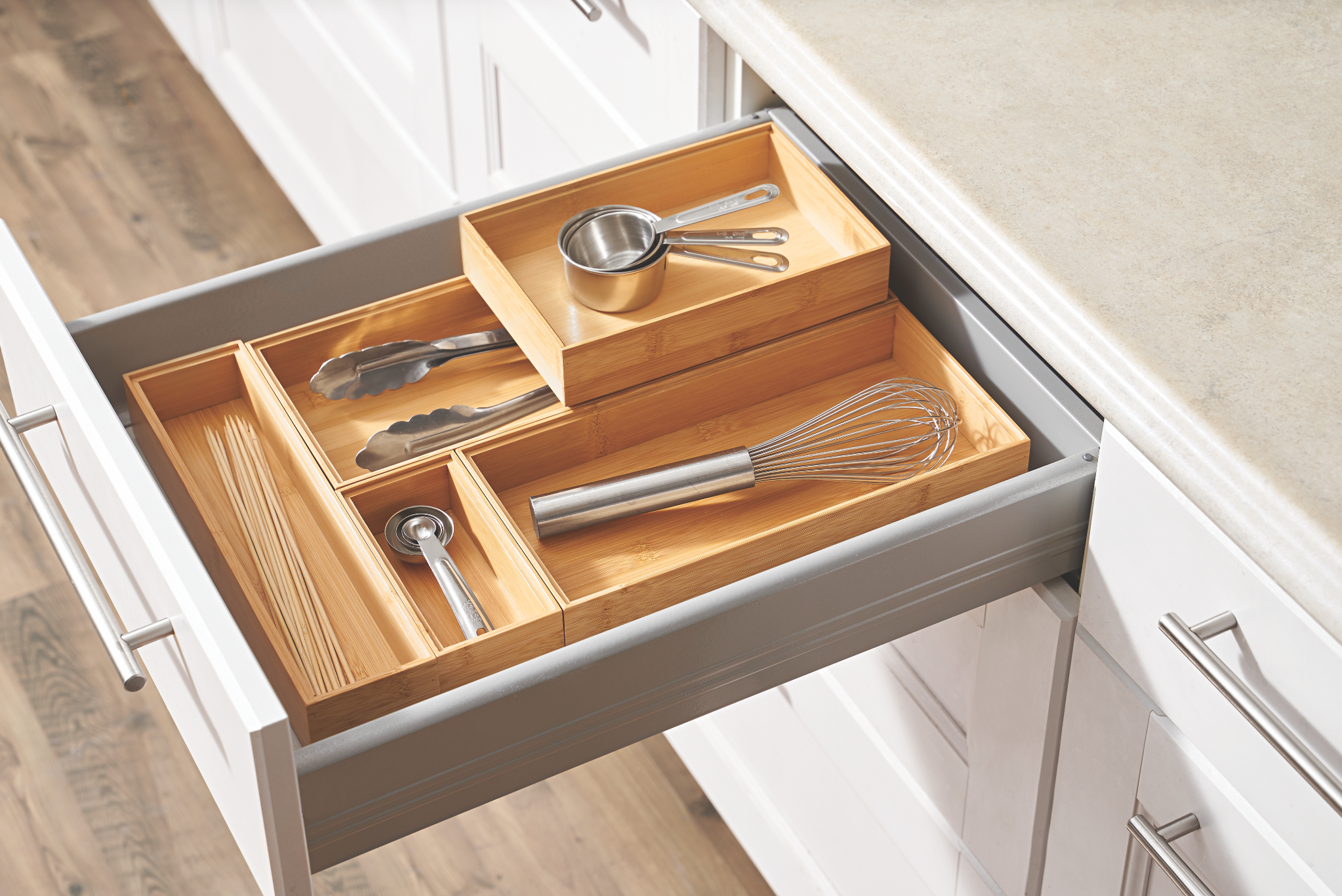 Better Homes & Gardens Bamboo Drawer Organizer, 5-Piece Set photo 2