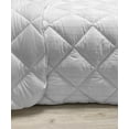 thumbnail image 3 of Neutral Color Down Alternative Comforter, Repetitive Pebble Like Shapes Along Wavy Stripes Round Elements, Microfiber Quilt for All Season, 5 Sizes, Pale Seafoam and White, by Ambesonne, 3 of 3