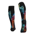 thumbnail image 2 of Bixox Neon Spectrum Cat Portrait Print Compression Socks,Compression Socks Women & Men Circulation for Medical,Running,Athletic, 2 of 7