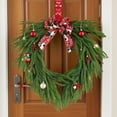 thumbnail image 6 of Wreath Christmas Wreath with Bow Cedar Wreath Winter Pine Wreath Ideas Beautiful Winter Wreaths for Xmas Holiday Wedding Party Front Door Wall Window Decor Holiday Season, 6 of 6