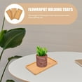 thumbnail image 3 of Soimiss 3pcs Decorative Bamboo Tray Plant Pot Holder Khaki Rectangular Natural Atmosphere, 3 of 5