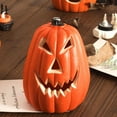 thumbnail image 7 of Dserhfy Halloween Pumpkin Lamp Spooky Light Up Pumpkin Figurine Glowing Decorative Pumpkin with LED Light for Haunted House Halloween Home Garden Decor, 7 of 7