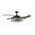 thumbnail image 4 of Fanaway 212925010 Classic Oil Rubbed Bronze and Dark Koa Retractable 4-blade 48-inch 3-light AC Ceiling Fan, 4 of 20