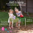 thumbnail image 3 of ECR4Kids 2-Station Sand and Water Adjustable Height Table, Sensory Bins, Fern Green/Hunter Green, 3 of 9