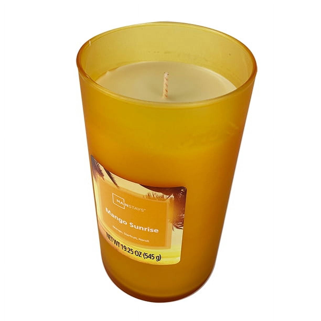 Mainstays Mango Sunrise Scented Single-Wick Frosted Jar Candle, 19.25 oz.