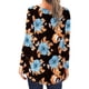 thumbnail image 4 of Pntutb Mujer Casual Camiseta Impreso Manga Larga Cuello Redondo Fruncido Pullover Blusa tops PNTUTB Pntutb-7597, 4 of 6