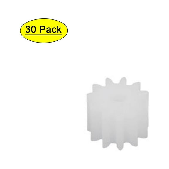 30pcs 11 Teeth 1.95mm Hole Dia Plastic Gear Wheel for Toy Car Motor Shaft