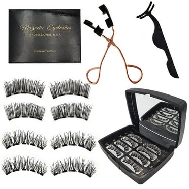 Beauty Clearance Under $10 Magnetic Eyelashes,Reusable Magnetic False Eyelashes Natural Look 3D Magnets Extension Soft Individual False Eyelashes No Glue Tweezers For Women Makeup Multicolor One Size
