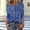 Blue, variant on Sequin Tops Sparkly Tshirt Rave Women's Printed Button 3/4 Sleeve T-shirt Comfortable and Casual Loose Purple S