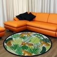 thumbnail image 4 of FREEAM Kids Round Nursery Area Rug Jungle Leopards 5 Ft Non Skid for Children's Bedroom Playing Room, 4 of 6