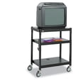 thumbnail image 1 of Pemberly Row Black Steel Adjustable Height Mobile Media Cart in Black, 1 of 3
