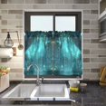 thumbnail image 4 of Yayeee Kitchen Curtains Tier Pair Light Filtering 27"x36" Rod Pocket Short Cafe Window Panel, Magical Forest, 4 of 7