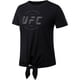 thumbnail image 4 of Reebok Tie Front Graphic playera para mujer, color negro, grande, 4 of 4
