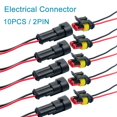 thumbnail image 1 of 10x Superseal Amp/tyco 2pin 12v conector de Cable eléctrico impermeable Cable apto para automóvil y motocicleta, 1 of 2