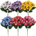 thumbnail image 6 of Artificial Pansy Flowers for Outdoor, UV Resistant Silk Pansies Flowers for Outside Planter Front Door Porch Yard Patio Window Box Home Decor, 6 of 7
