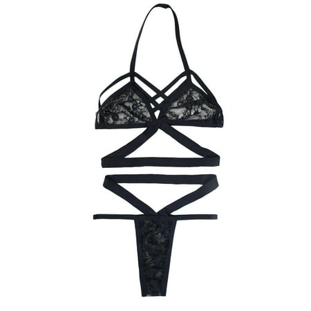 

Lingerie For Women Lingerie Set Lace Bra And Panty Sets 2 Piece Lace Teddy Bodysuit