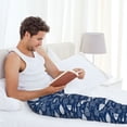 thumbnail image 5 of Honiee Ornamental Fish for men - a sleek fusion of Straight Pajama Pants, versatile Lounge Pants, and cozy Sleepwear, all rolled into one-Medium, 5 of 6