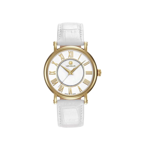Hanowa Delia Stainless Steel Gold Dial Quartz Ladies Watch 16-6065.02.001
