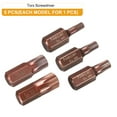 thumbnail image 3 of Uxcell 5pcs M5/M6/M8/M10/M12 Torx Screwdriver Bit 10mm Hex Shank 30mm Length Security Tamper Proof 12 Point Head Hex Bits S2 Steel Screw Driver Bit, 3 of 5