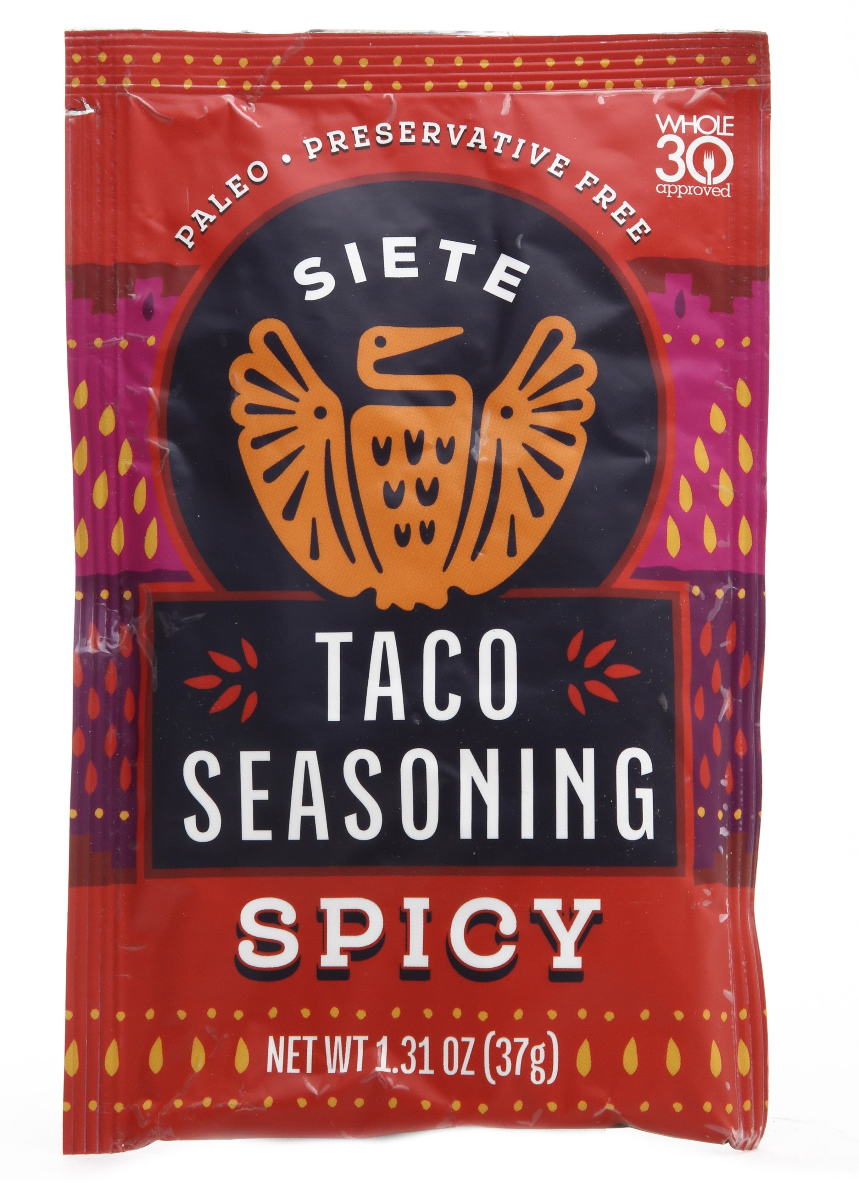 Siete Family Foods Spicy Taco Seasoning Mixed Spice Packet, 1.31 oz