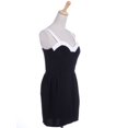 thumbnail image 4 of S/M Fit Black with White Piping Sweetheart Neckline Knife Pleats Dress, 4 of 4
