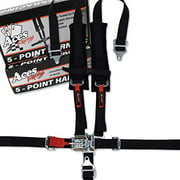 Aces Racing 5 Point Harness with 2 Inch Padding (Black)