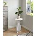 thumbnail image 4 of Kings Brand Furniture Round Side Table Plant Stand 24H" for Living Room Bedroom, White, 4 of 4