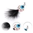 thumbnail image 3 of Unique Bargains 1Pc Portable Eyes Pattern Cat Playing Rod Replacement for Indoor Blue Plastic, 3 of 3