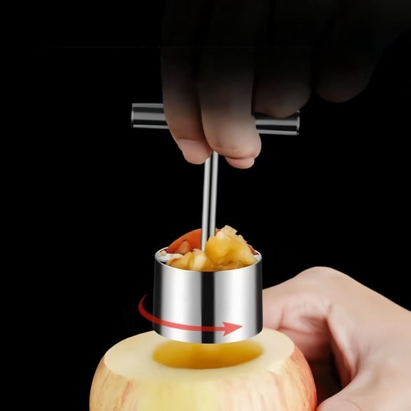 Kitchen Apple and Pear Corer Tool - Ultra Sharp, Stainless Steel, Serrated Blades for Easy Coring - Easy to Use & Clean, Durable Apple Corer Remover for Baking Apples & More(Small Size)