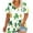 Green-7, variant on Lucky Leaf Clover Women Shirt Plus Size T-Shirt St. Patrick's Day Graphic Top Oversized V Neck Tee