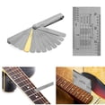 thumbnail image 3 of String Action Gauge Ruler with Conversion Chart, Stainless Steel Feeler Gauge, Fingerboard Fret  Guards for Guitar, 3 of 8