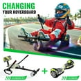 thumbnail image 4 of UNI-SUN Hoverboard with Go Kart, Bluetooth Hoverboard with Seat Attachment, 6.5" Wheels, Colorful LED Lights, Speed Green, 4 of 8