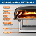 thumbnail image 4 of NutriChef Portable Outdoor Gas Pizza Oven - Foldable Feet, Adjustable Heat Control Dial, Includes Burner, Stone & Regulator w/ Hose, Cooks 12" Pizza in 60 Seconds, 4 of 9