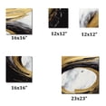 thumbnail image 4 of Designart "Golden Wave Reflections IV" Abstract Painting Metal Art Living Room Set, 4 of 5