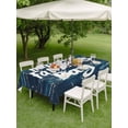 thumbnail image 5 of 60x102 Inch Outdoor Tablecloth with Umbrella Hole Zipper Rectangle Happy Father's Day Rectangular Tablecloths Outside Waterproof Dark Blue Shabby Graffiti Patio Table Cloth Cover for Picnic Party, 5 of 8