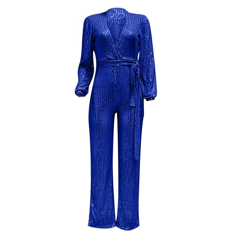 lulshou Jumpsuits for Women, Women'S Solid Color High-Waisted Long