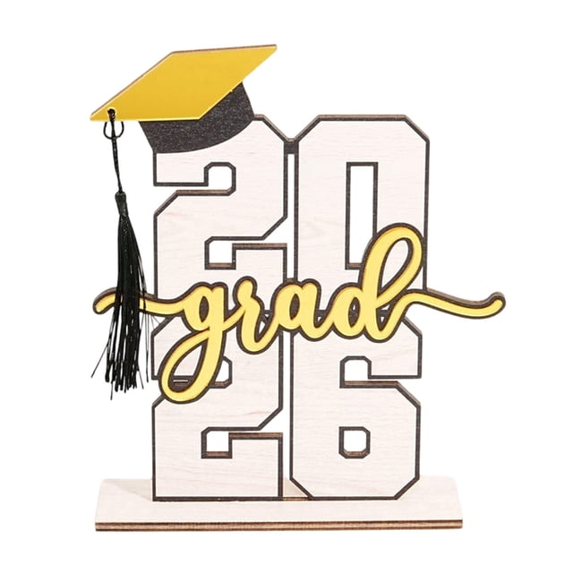 2026 Graduation Party Decorations Setting Wooden "Congratulations On Graduation" Sign Suitable for Tiered Trays High School and College Party Decoration
