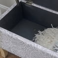 thumbnail image 2 of Linon Stone Upholstered Storage Stephanie Ottoman, 2 of 2