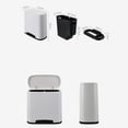 thumbnail image 4 of Abbracc Narrow Trash Can Garbage Container Dustbin Bucket with Bag Storage Groove Trash White, 4 of 9