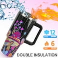 thumbnail image 3 of Mushroom Tumbler with Handle and Straw 40 oz Gothic Mushroom Coffee Travel Mug Insulated Cup Mushroom Stuff Gifts for Women for Halloween Goth Decor, 3 of 6