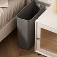 thumbnail image 4 of 10L Narrow Slim Trash Can for Kitchen Bedroom Bathroom, 5.2 Inch Wide Small Garbage Bin with Handle, Space-Saving Waste Basket for Tight Spaces, Gray, 4 of 6