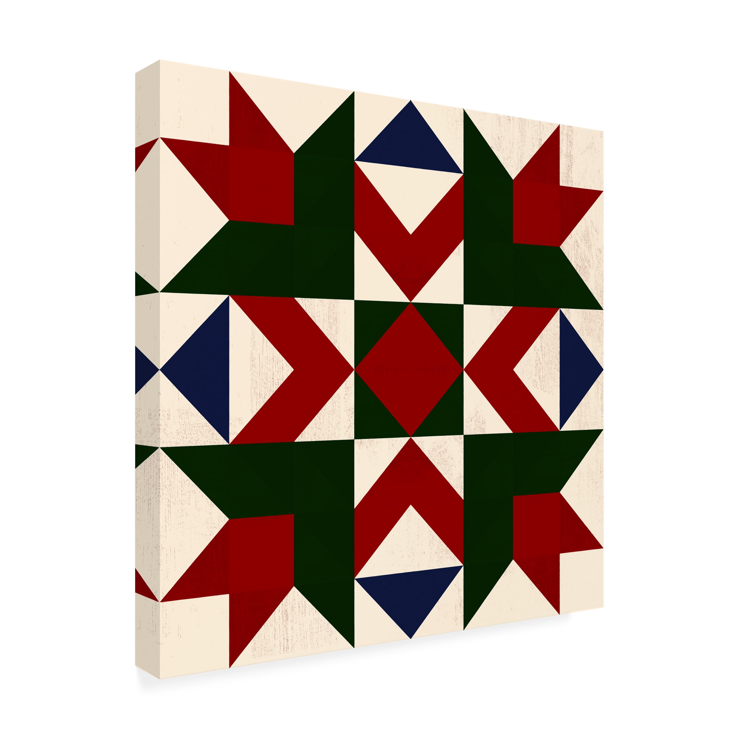 Victoria Barnes 'Christmas Barn Quilt III' Canvas Art