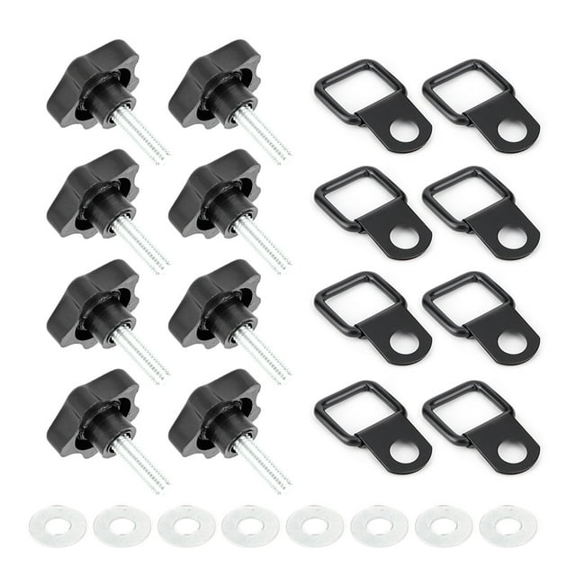 Kit de hebillas para tornillos de techo de coche, accesorios compatibles con Jeep Wrangler JK JL 2007-2018 de 2 puertas