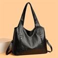 thumbnail image 2 of PRIYAL Stylish Black for Women Large Capacity Tote with Secure Zip Closure, Adjustable Strap Multiple Compartments, Perfect for Everyday Use, Versatile Carry Bag Sleek Modern Tote Decorative Zippers, 2 of 14