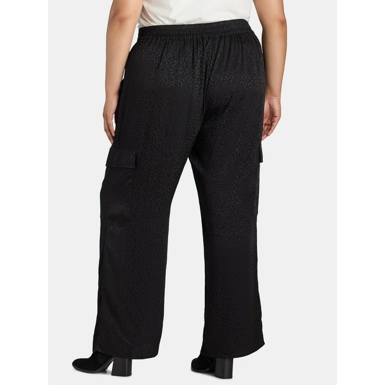 Terra & Sky Black Label Women's Plus Size Satin Mid Rise Terra & Sky Black Label Women's Plus Size Satin Mid Rise