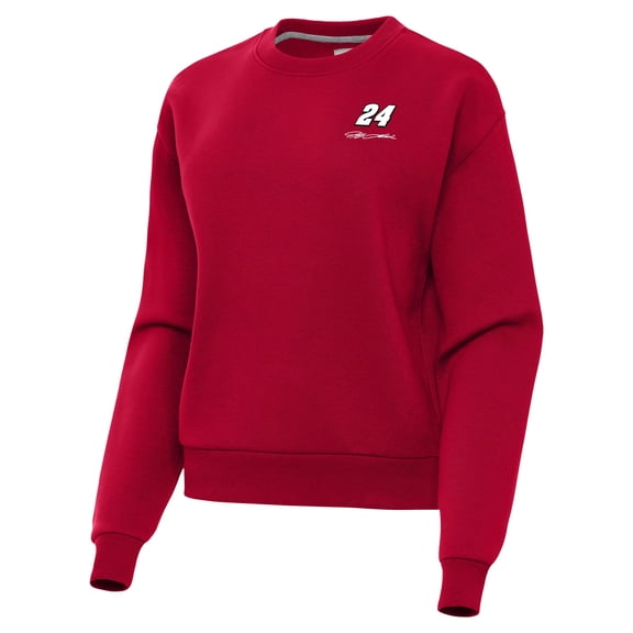 Women's Antigua  Red Jeff Gordon-Victory Pullover Sweatshirt